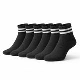 Kadın Termal Pamuklu Çorap 6’lı Paket, Kısa Konç, Kolej Tipi, Taban Altı Havlu Destekli, Günlük & Kışlık Kullanım, Nefes Alabilen, Premium Kutulu Kadın Çorap Seti (Siyah, 36-40)