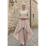 Kadın Tesettür Asimetrik Tunik Pantolon Takım