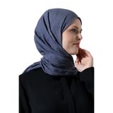Kadın Tesettür Bambu Kraş Şal, Ütü Gerektirmeyen Doğal Hijab Başörtüsü (75x180 cm) - Füme