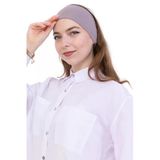 Kadın Tesettür Bandana Penye Kaymaz Hazır Şal Eşarp Altı Bone Rahat Kullanım Açık Vizon