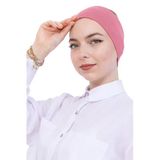 Kadın Tesettür Bandana Penye Kaymaz Hazır Şal Eşarp Altı Bone Rahat Kullanım Gül Kurusu