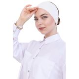 Kadın Tesettür Bandana Penye Kaymaz Hazır Şal Eşarp Altı Bone Rahat Kullanım Krem