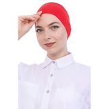 Kadın Tesettür Bandana Penye Kaymaz Hazır Şal Eşarp Altı Bone Rahat Kullanım Pembe