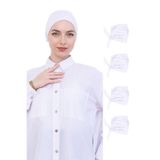 Kadın Tesettür Bone Bağcıklı Dikişsiz Penye 4 Parça Set