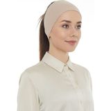 Kadın Tesettür Dikişsiz Silikonlu Kaymaz Bandana Spor Bone Krem - Krem - Krem - Standart