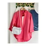 Kadın Tesettür Gömlek, Uzun Kollu Oversize Boyfriend Kesim, Düğmeli Gömlek Yaka, Günlük Rahat Tasarım, Pers Pembesi, Exxit Collection TYC0839835682Mabs12503010