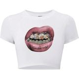 Kadın Timeless Art Crop T-Shirt Beyaz