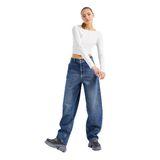 Kadın Tint Kot Rengi Skater Fit Bol Kesim Denim Pantolon FullTint 40