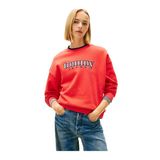 Kadın TJW Boxy Tommy Applique Bisiklet Yaka Kazak