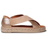 Kadın Toms Sandalet MAR Toni Pons FLAT ESPADRILLE IN SUEDE AND RAFFIA Platin