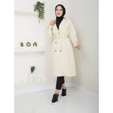 Kadın Trençkot Kuşaklı / M0109 - Krem - 42
