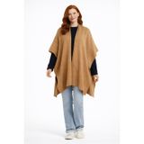 Kadın Triko Camel Omuz Şalı