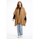 Kadın Triko Camel Omuz Şalı