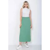 Kadın Triko Etek Oversize Mint Yeşili