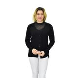 Kadın Triko Spor Hırka BGL-ST04087 SİYAH XL