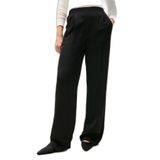 Kadın Twill Oversized Fit Wide Leg Kumaş Pantolon - Siyah