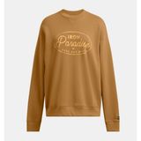 Kadın Ua Project Rock Heavyweight Bisiklet Yaka Tools Sweatshirt 1386444-707 - Sarı-707