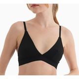 Kadın Üçgen Sütyen Pamuk Bra Bralet Crop Triangle - 01-Siyah