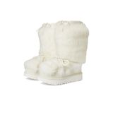 Kadın Uzun Boy Kürklü İp Bağlamalı Düz Taban Beyaz Bot & Bootie 1171570-WHITE
