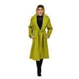 Kadın Uzun Kaşe Kaban BGL-ST04117 YEŞİL S