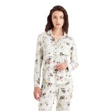 Kadın Uzun Kol Bej Viskoz Pijama Takım C9T1N6O15 BEJ M