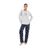 Kadın Uzun Kol Gri Melanj Pijama Takım C3T2N0O304 GRİ MELANJ L
