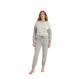 Kadın Uzun Kol Gri%100 Acrylic Pijama Takım C0T1N1O61 GRİ L