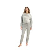 Kadın Uzun Kol Gri%100 Acrylic Pijama Takım C0T1N1O61 GRİ S