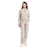 Kadın Uzun Kol Kadife Krem Pijama Takım C8T0N5O06-09 KREM XL