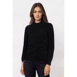 Kadın Uzun Kollu Balıkçı Yaka Body - 2XL - Siyah