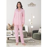 Kadın Uzun Kollu Pijama Takımı (Pembe/L)