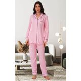 Kadın Uzun Kollu Pijama Takımı (Pembe/XL)