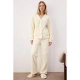 Kadın V Yaka Uzun Kol Regular Kalıp Wellsoft Örme Pijama Takımı Fonksiyonel Dayanıklı Spor