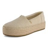 Kadın Valencia Espadril 10023059 Toms VALENCIA Glimmer Slub Canvas