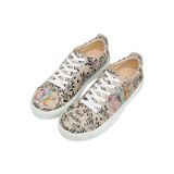 Kadın Vegan Deri Bej Sneakers - Best Buddies Tasarım