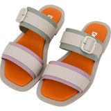 Kadın Vegan Deri Bej Terlik - Beige Sunny Tasarım - Multi