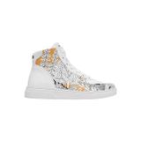 Kadın Vegan Deri Beyaz High Sneakers - There You Are Tasarım