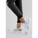 Kadın Vegan Deri Beyaz Sneakers - Lago di Como Tasarım