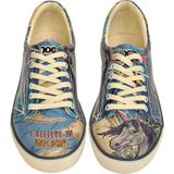 Kadın Vegan Deri Çok Renkli Sneakers - I Believe In Unicorns Tasarım
