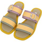 Kadın Vegan Deri Sarı Terlik - Yellow Sunny Tasarım - Multi