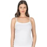 Kadın Viskon Ip Askılı Biyeli Yumuşak Ince Askılı Büyük Geniş Beden Atlet - Beyaz - 4XL
