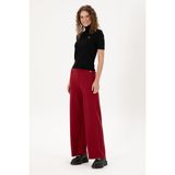 Kadın Vişne Loose Fit Triko Pantolon 50297151 VR223