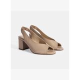 Kadın Vizon DesaComfort Lastik Bantlı Slingback Topuklu Ayakkabı