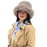 Kadın Vizon Peluş Bucket Şapka | Kışlık Model Tasarım