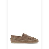 Kadın Vizon Püsküllü Süet Deri Loafer AF190015DS
