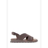 Kadın Vizon Süet Deri Sandalet 26SFD350410