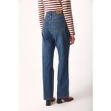 Kadın Wanda Dark Blue Wide Leg Jean Pantolon%100 Pamuk - Dark Blue DARK BLUE