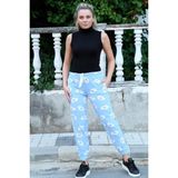 Kadın Welsoft Polar Tek Alt Pijama 210059 Mavi - Beyaz