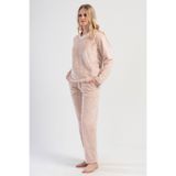 Kadın Welsoft Uzun Kol Bej Pijama Takım C4T1N1O304 BEJ XL