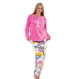 Kadın Welsoft Uzun Kol Pembe Pijama Takım C5T8N0O303 PEMBE L